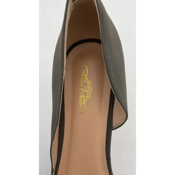 Journee Collection Charcoal Gray Point Toe D'Orsay 3 in Heel size 11 - Picture 12 of 14